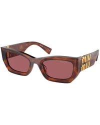 Miu Miu - Mu 09Ws 11Q08S Sunglasses Acetate Squared Normal - Lyst
