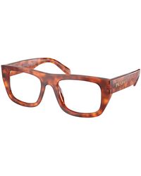 Prada - Pr A17V 18R1O1 Optical Frames Acetate Transparent Squared Normal - Lyst