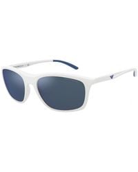 Emporio Armani - Ea4179 534455 Sunglasses Plastic Squared Normal Mirrored - Lyst