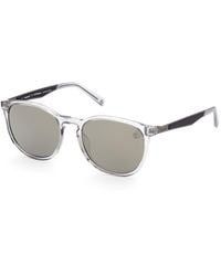 Timberland - Tb9235 27D Sunglasses Injected Smoke Round Polarized - Lyst