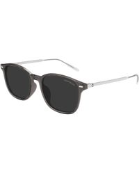 Montblanc - Mb0445Sa 004 Sunglasses Injected Squared - Lyst