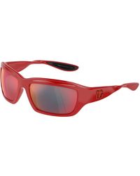 Dolce & Gabbana - Dg6191 30966P Sunglasses Injected Squared Mirror - Lyst