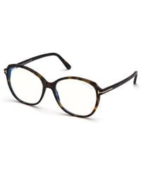 Tom Ford - Ft5708-B 052 Optical Frames Acetate Round Normal Anti Light - Lyst