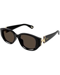 Chloé - Ch0237Sk 001 Sunglasses Acetate Round - Lyst