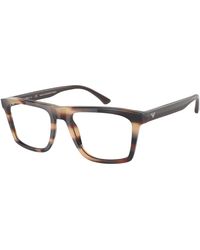 Emporio Armani - Ea3185 5903 Optical Frames Acetate Transparent Squared Normal - Lyst