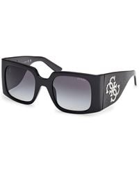 Guess - Gu00201-H 01B Sunglasses Injected Smoke Squared Normal - Lyst