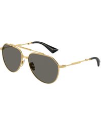 Dolce & Gabbana - Dg2302 02/R5 Sunglasses Metal Pilot Normal - Lyst