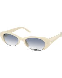 Miu Miu - Mu C05Su 22Q80O Sunglasses Acetate Round Normal Nuanced - Lyst