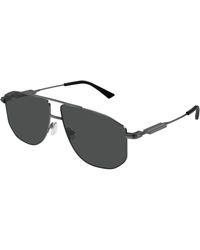Bottega Veneta - Bv1509S 001 Sunglasses Metal Pilot - Lyst