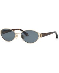 Roberto Cavalli - Src174M 300Y Sunglasses Metal Smoke Geometric Normal - Lyst
