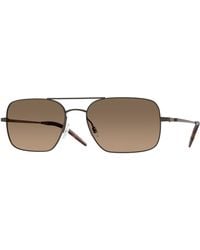 Oliver Peoples - Ov1373S Victory Ii 5289Gn Sunglasses Metal Squared Polarized - Lyst