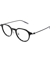 Montblanc - Mb0355O 001 Optical Frames Injected Transparent Round - Lyst