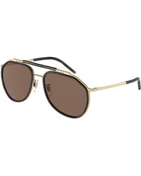 Dolce & Gabbana - Dg2277 02/73 Sunglasses Metal Pilot Normal - Lyst