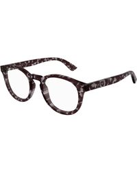 McQueen - Am0514O 002 Optical Frames Acetate Transparent Round - Lyst