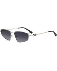 DSquared² - Icon 0015/S 010/9O Sunglasses Metal Geometric Normal Shaded - Lyst