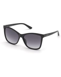 Guess - Gu7779 01C Sunglasses Injected Smoke Squared Normal Mirror - Lyst