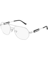 Balenciaga - Bb0117O 002 Optical Frames Metal Transparent Pilot - Lyst