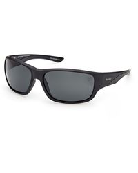Timberland - Tb00084 02D Sunglasses Injected Smoke Squared Polarized - Lyst