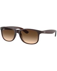 Ray-Ban - Sunglasses Man Andy - Brown Frame Brown Lenses 55-17 - Lyst
