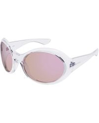 McQueen - Am0592S 004 Sunglasses Bio-Injected Round Mirrored - Lyst