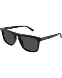 Saint Laurent - Sl 586 001 Sunglasses Acetate Pilot - Lyst