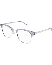 Saint Laurent - Sl 649/F 003 Optical Frames Acetate Transparent Squared - Lyst