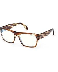 Tom Ford - Ft6035-B 055 Optical Frames Acetate Squared Normal - Lyst