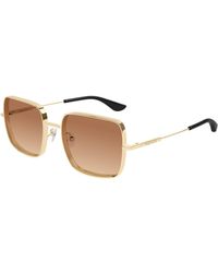 McQueen - Am0564S 002 Sunglasses Metal Squared - Lyst