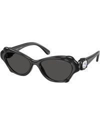 Swarovski - Sk6050 108787 Sunglasses Injected Cat Eye Normal - Lyst
