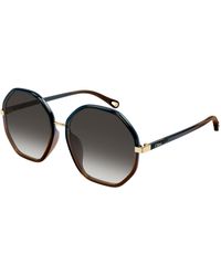 Chloé - Ch0133Sa 003 Sunglasses Bio-Inject Geometric Shaded - Lyst