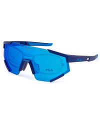 Fila - Sfib12V 7U4B Sunglasses Injected Smoke Mask Water Repellent Mirrored - Lyst