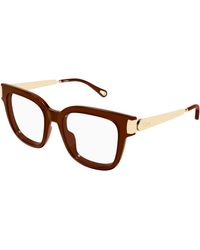 Chloé - Ch0353O 003 Optical Frames Acetate Transparent Squared - Lyst
