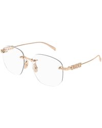 Gucci - Gg1806O 001 Optical Frames Metal Transparent Squared - Lyst