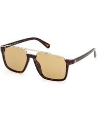 Guess - Gu00366 52E Sunglasses Injected Squared Normal - Lyst