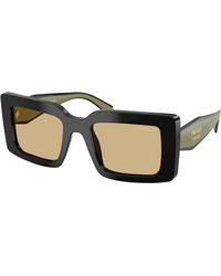 Prada - Pr D01S 03K10R Sunglasses Acetate Squared Normal - Lyst