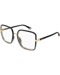 Chloé - Ch0338O 001 Optical Frames Bio-Injected Transparent Squared - Lyst