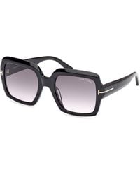 Tom Ford - Ft1082 Kaya 01B Sunglasses Acetate Squared Normal Shaded - Lyst