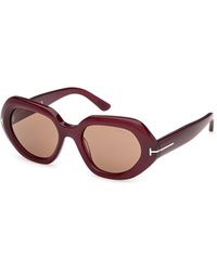 Tom Ford - Ft1317 April-02 81E Sunglasses Acetate Geometric Normal - Lyst