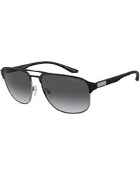 Emporio Armani - Ea2144 336511 Sunglasses Metal Pilot Polarized Shaded - Lyst