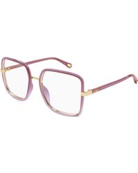 Chloé - Ch0338O 005 Optical Frames Bio-Injected Transparent Squared - Lyst
