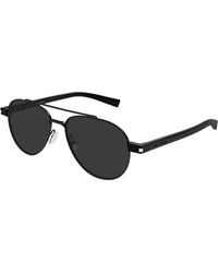 Saint Laurent - Sl 843 001 Sunglasses Metal Round - Lyst