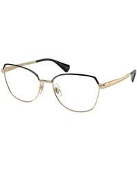 Ralph Lauren - Ra6058 9443 Optical Frames Metal Transparent Geometric Normal - Lyst