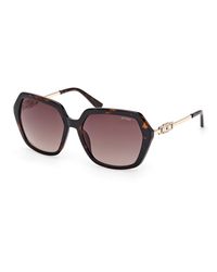 Guess - Gu00267 52F Sunglasses Injected Geometric Normal - Lyst