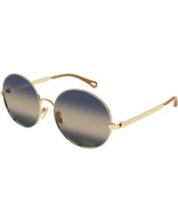 Chloé - Ch0281S 002 Sunglasses Metal Round - Lyst