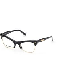 DSquared² - Dq5332 001 Optical Frames Outlet Acetate Cat Eye - Lyst