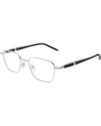 Montblanc - Mb0485O 004 Optical Frames Metal Transparent Squared - Lyst