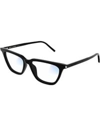 Saint Laurent - Sl 889 Sulpice Thin 006 Sunglasses Acetate Transparent Cat Eye - Lyst