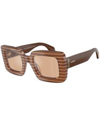 Giorgio Armani - Ar8241U 63112S Sunglasses Acetate Squared Normal Mirror - Lyst