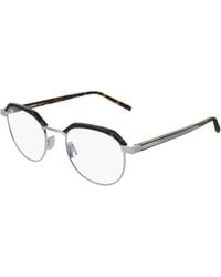 Saint Laurent - Sl 124 005 Optical Frames Metal Transparent Round - Lyst