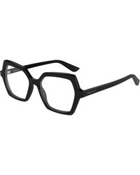 McQueen - Am0537O 001 Optical Frames Acetate Transparent Geometric - Lyst